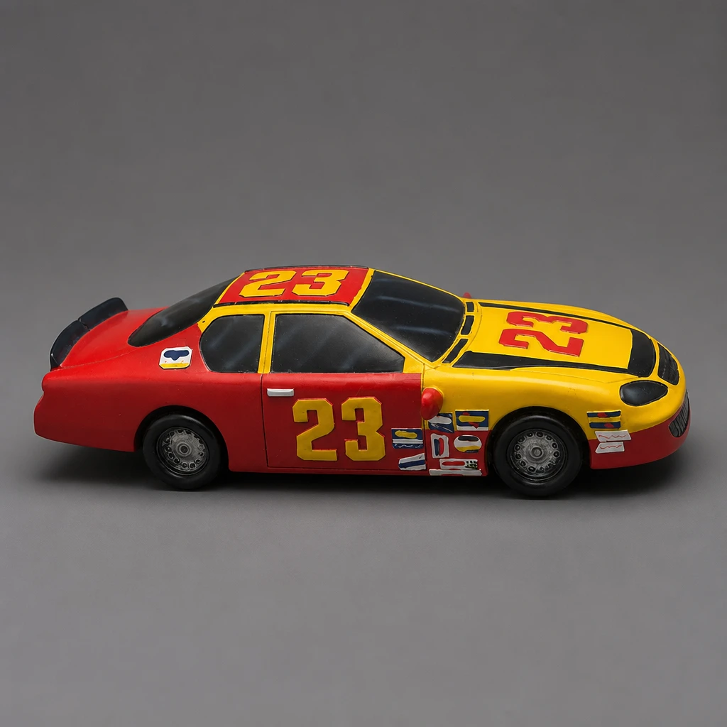 Vintage Jimmy Spencer #23 NASCAR Custom Table Lamp - photo 4