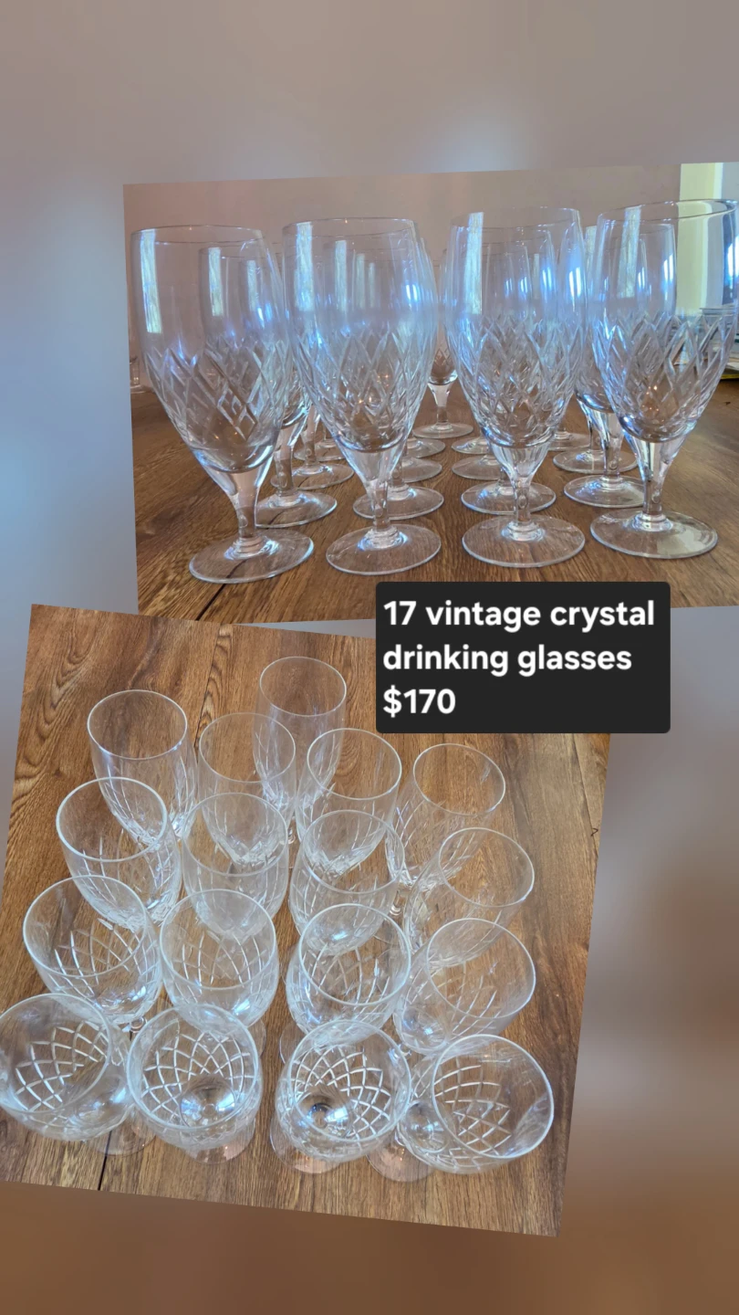 Vintage crystal glasses