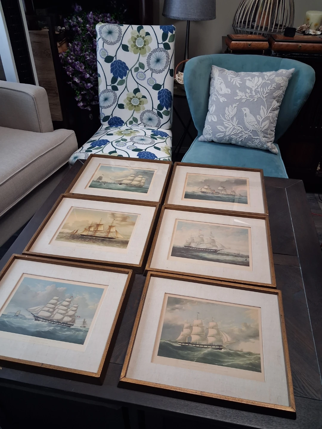 Set of 6 Framed Nautical Ship Art Prints - photo 2