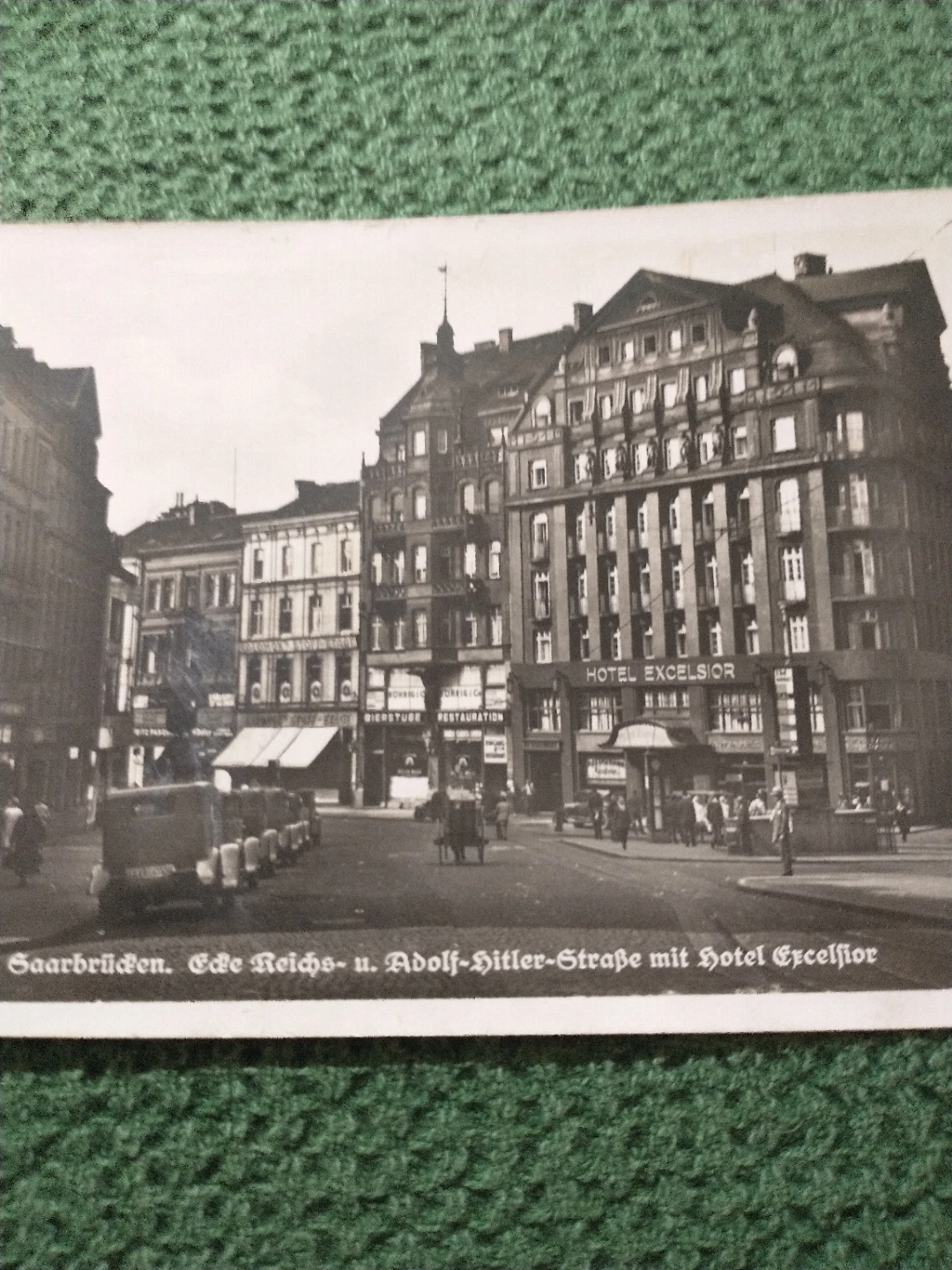 1939 WWII Nazi MilitaryPost Saarbrücken Hotel Excelsior Postcard - photo 2