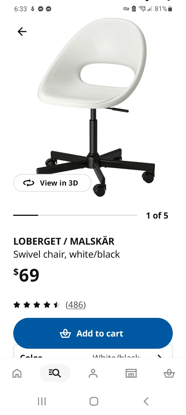 IKEA LOBBERGET / MALSKÄR Swivel Chair - photo 3