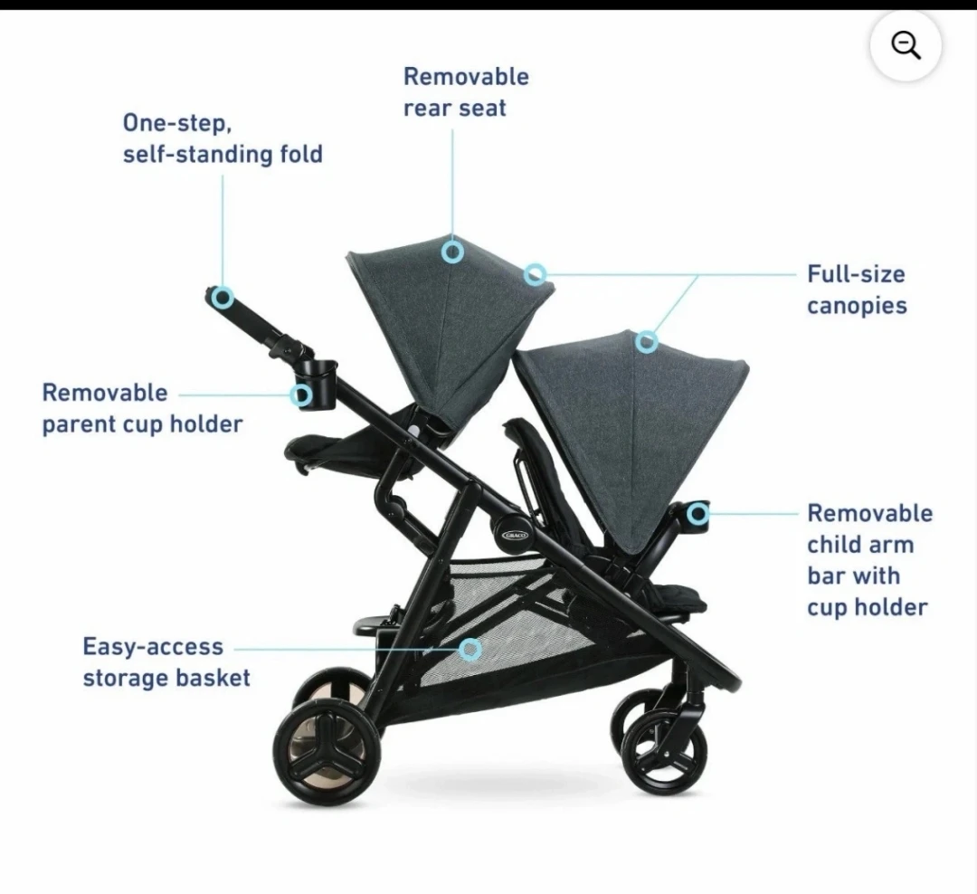 Graco Double Stroller - Black - photo 2