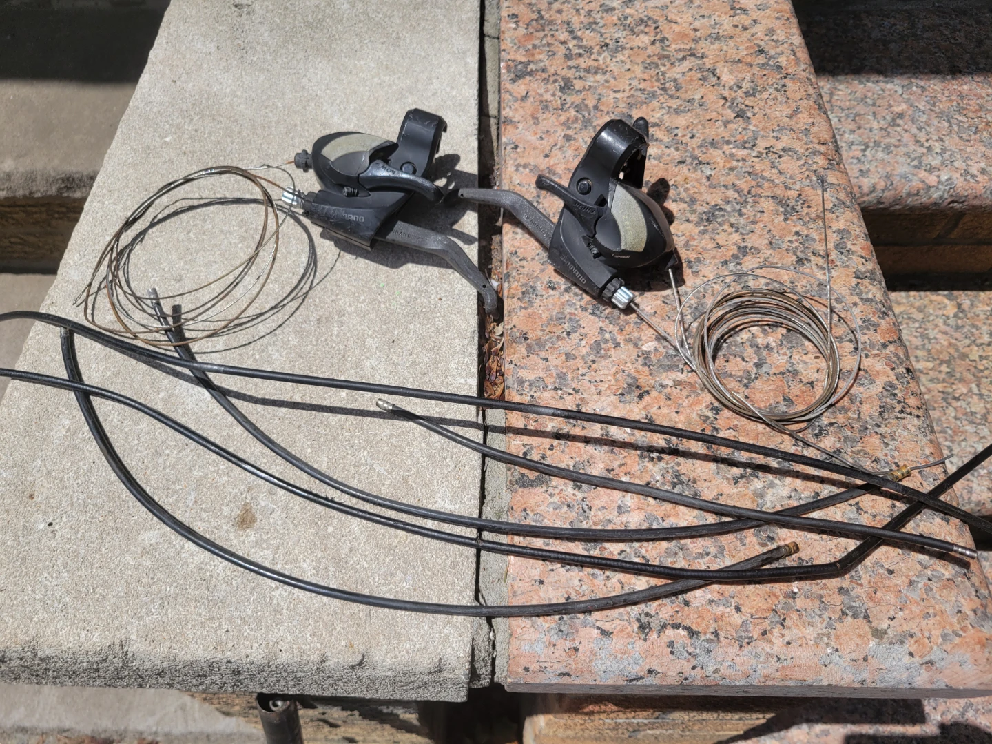 Shimano Bicycle Shifters with Cables