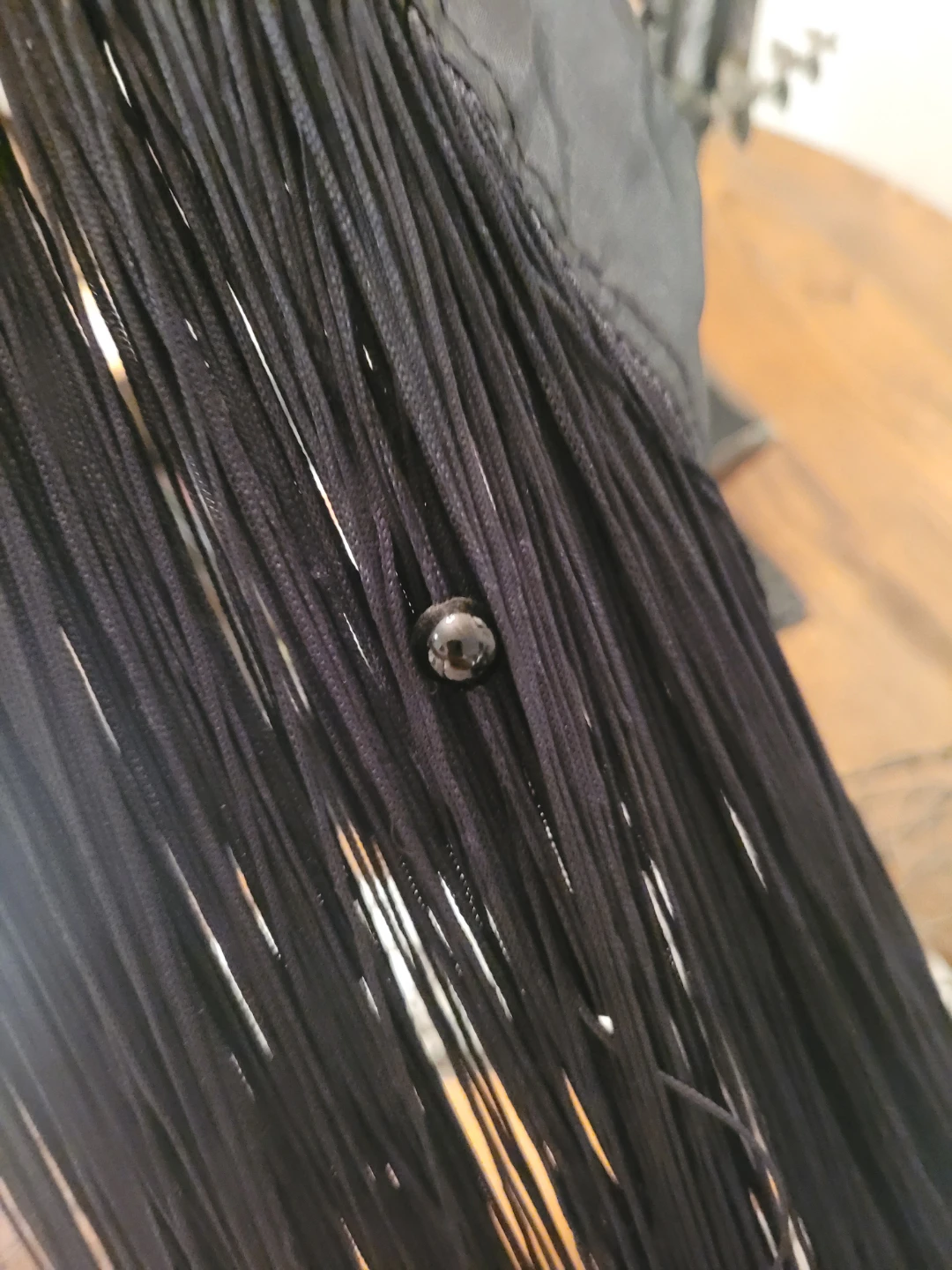 Black Beaded String Curtain - photo 3