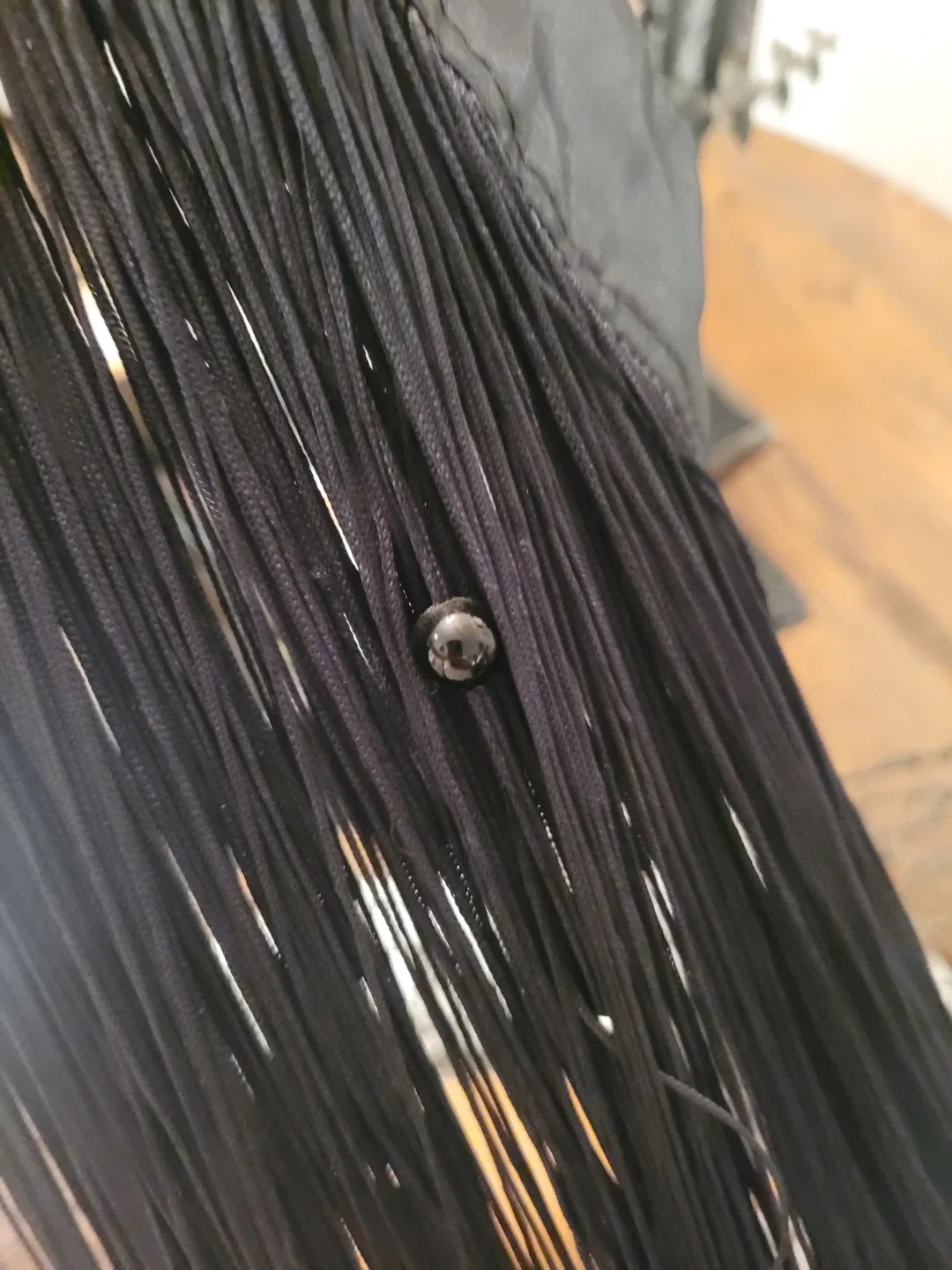 Black Beaded String Curtain - photo 3