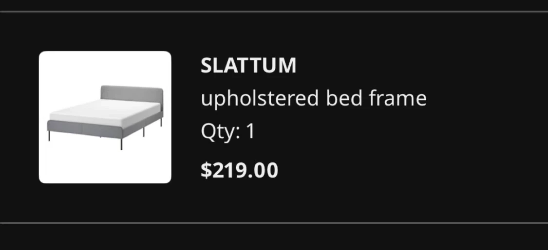 IKEA SLATTUM upholstered bed frame - photo 5