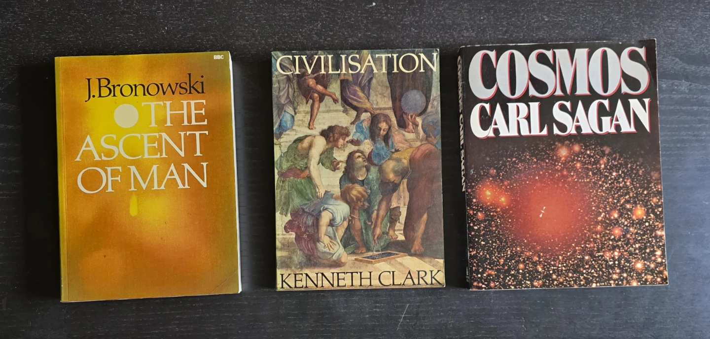 3 Books: The Ascent of Man, Civilization, Cosmos