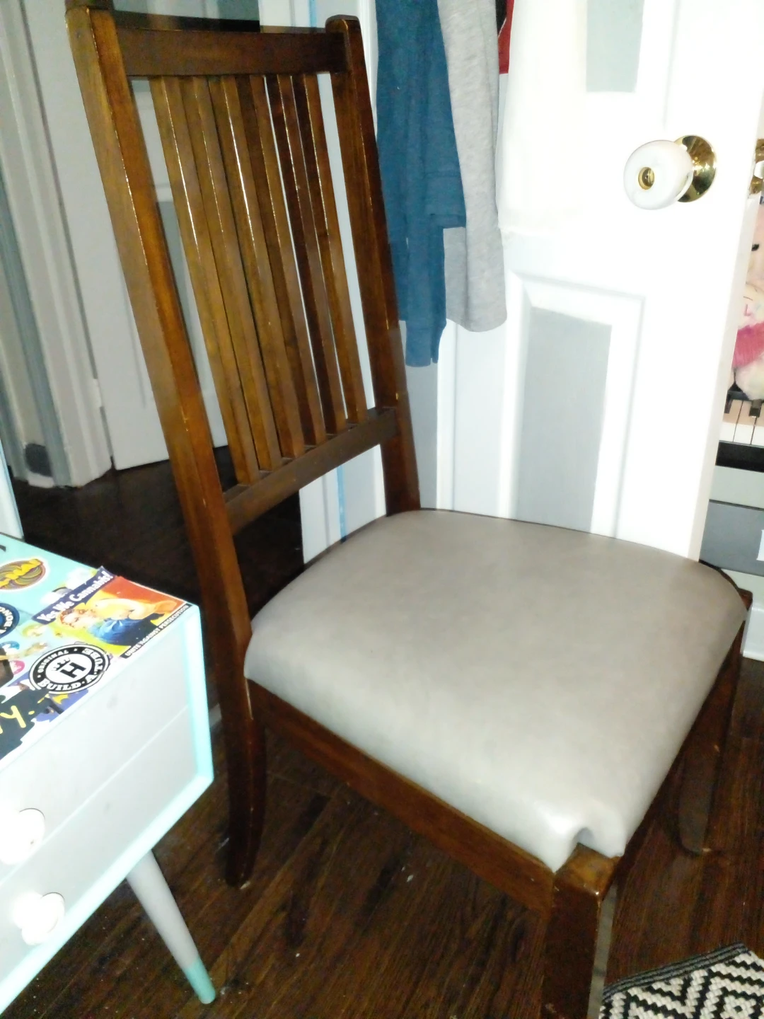Wooden Dining Chair with Padded Seat