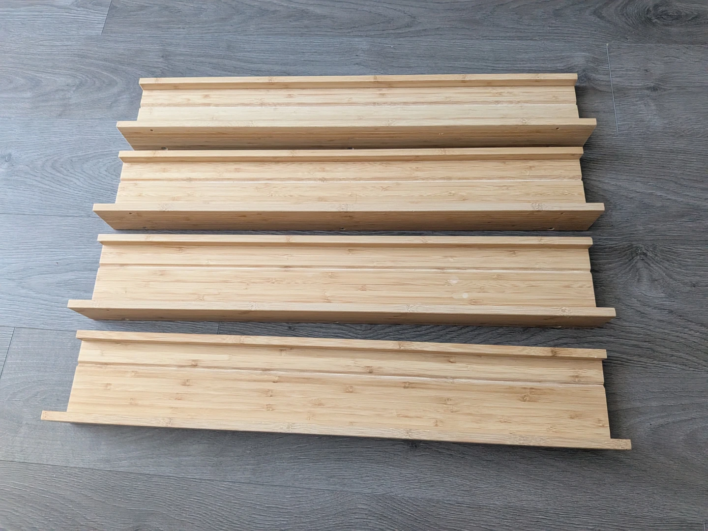 Set of 4 Ikea Oak Floating Ledge Shelves ($25 for all/$10 for 1)