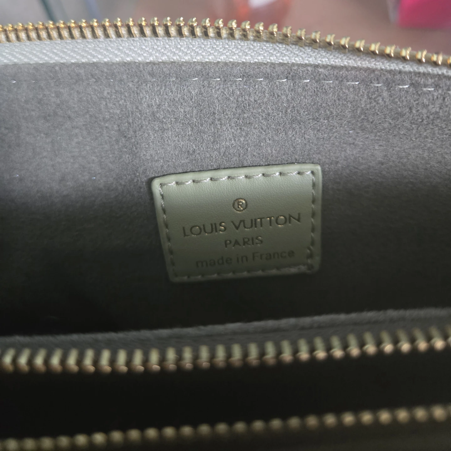 L V Monogram Pouch Bag - Light Green - photo 3