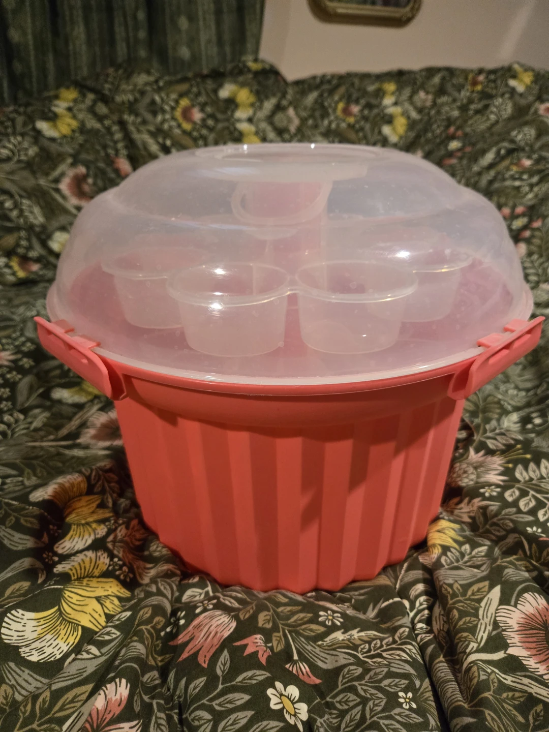 Pink Cake Carrier with Muffin Cups