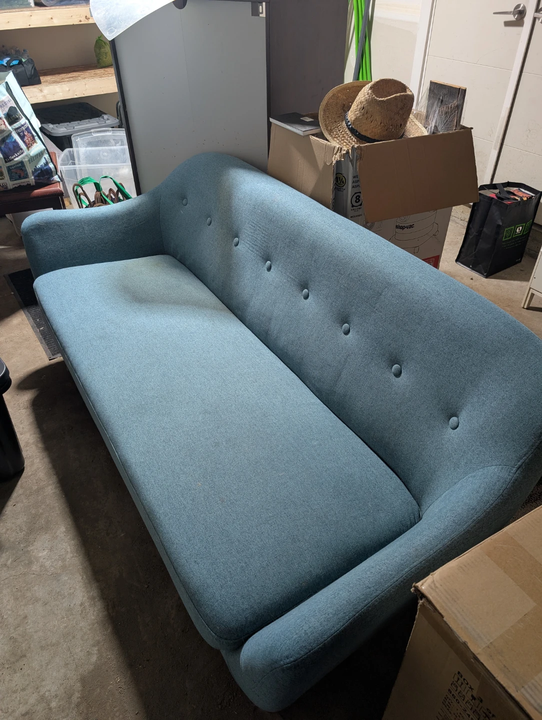 Blue 2-Seater Sofa