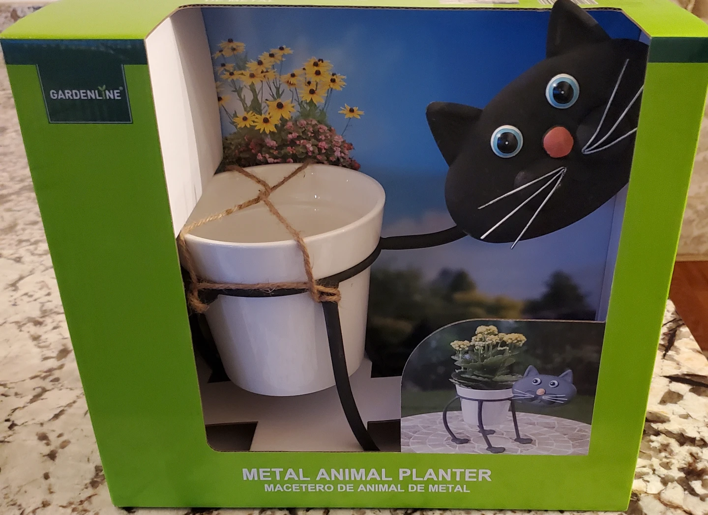 Gardenline Metal Animal Planter - Cat