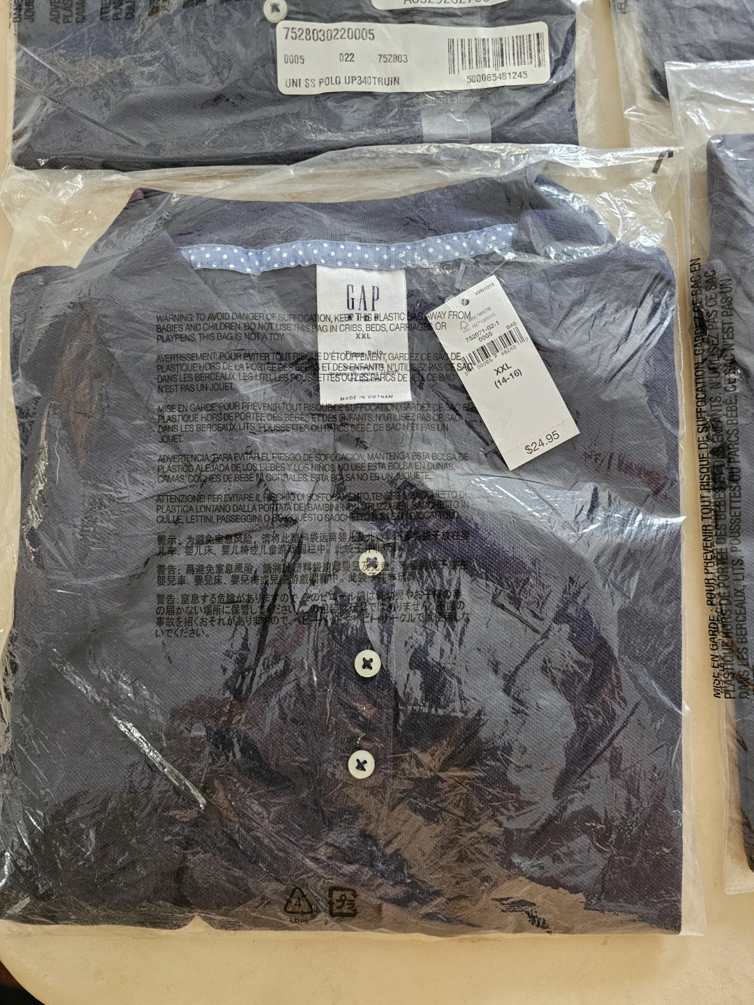 Back to School. GAP  Polo Shirts - Navy Blue - XXL (4-Pack) - photo 4