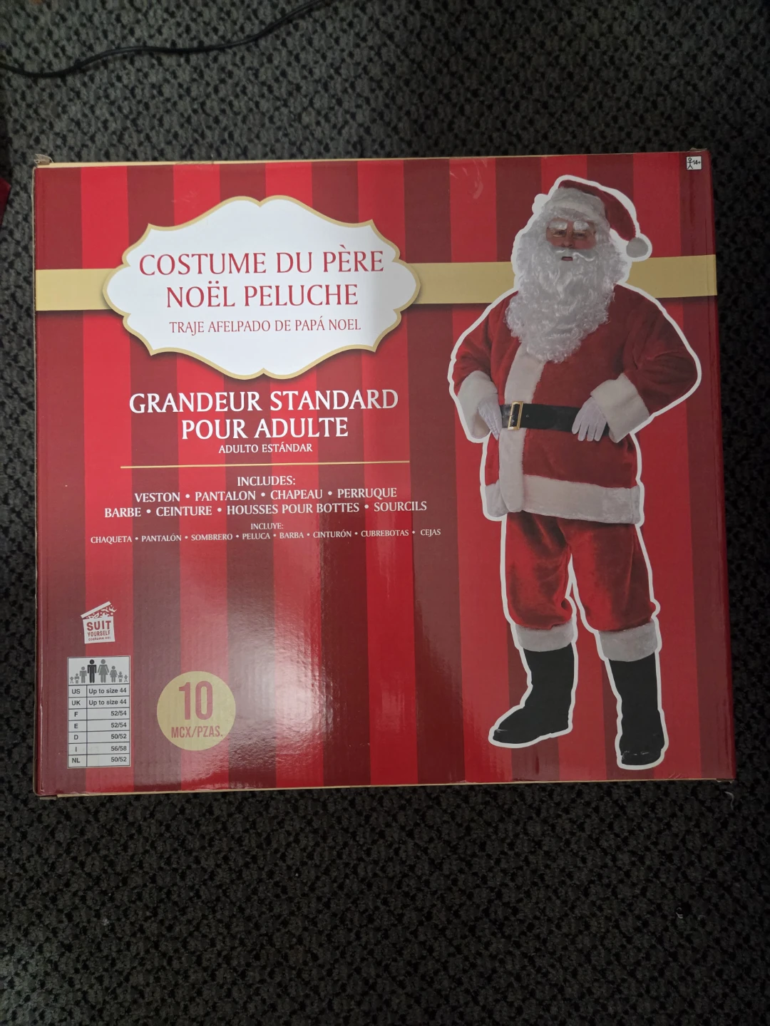 Plush Santa Suit Adult Standard 10 Piece Costume - photo 2