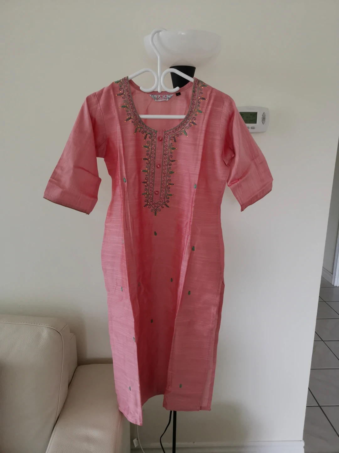 Palki Creations Pink Embroidered Kurti