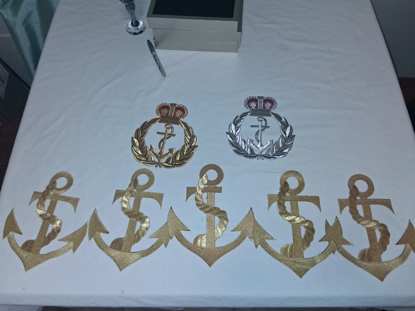 Gold Anchor Patches lot of naval patches - photo 2