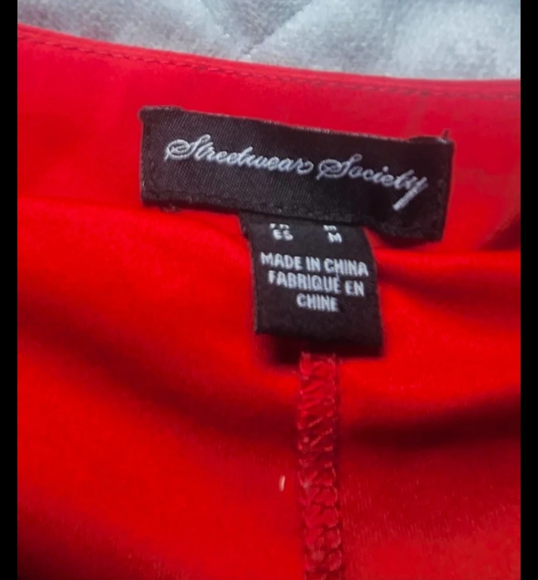 Streetwear Society Red Pleated Skirt with Shorts - Size M - photo 4