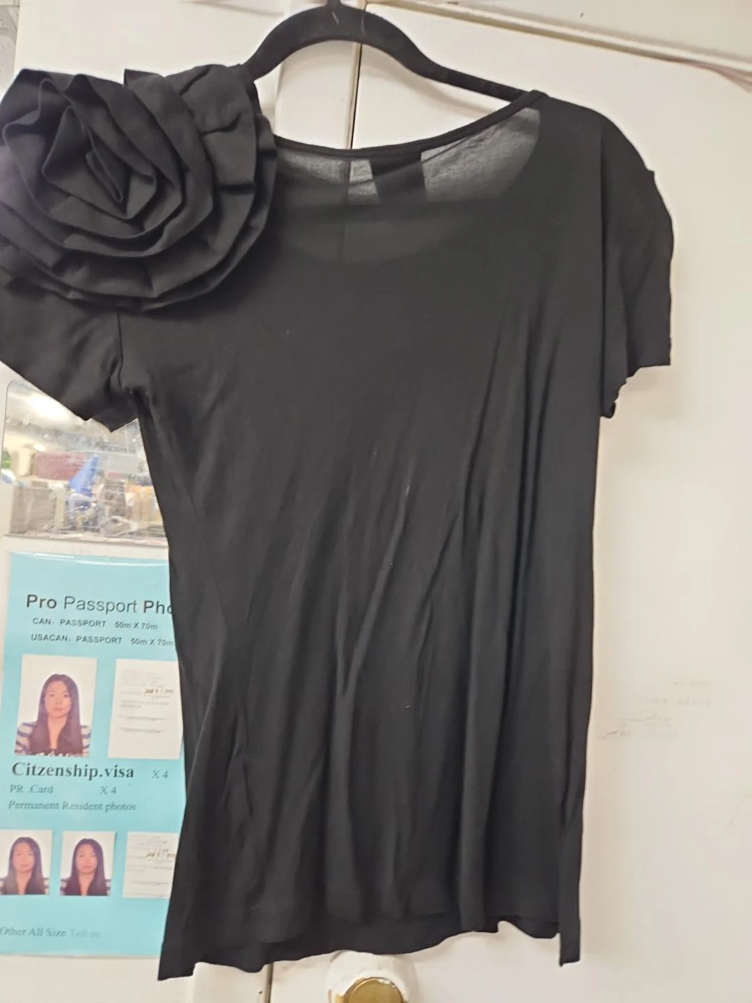 Valentino Black Rose Embellished Top