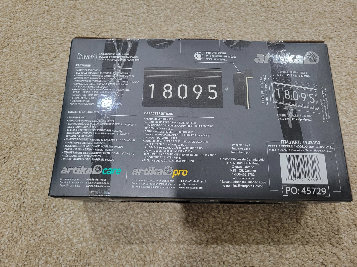 Artika Bowen LED Address Wall Light - photo 2