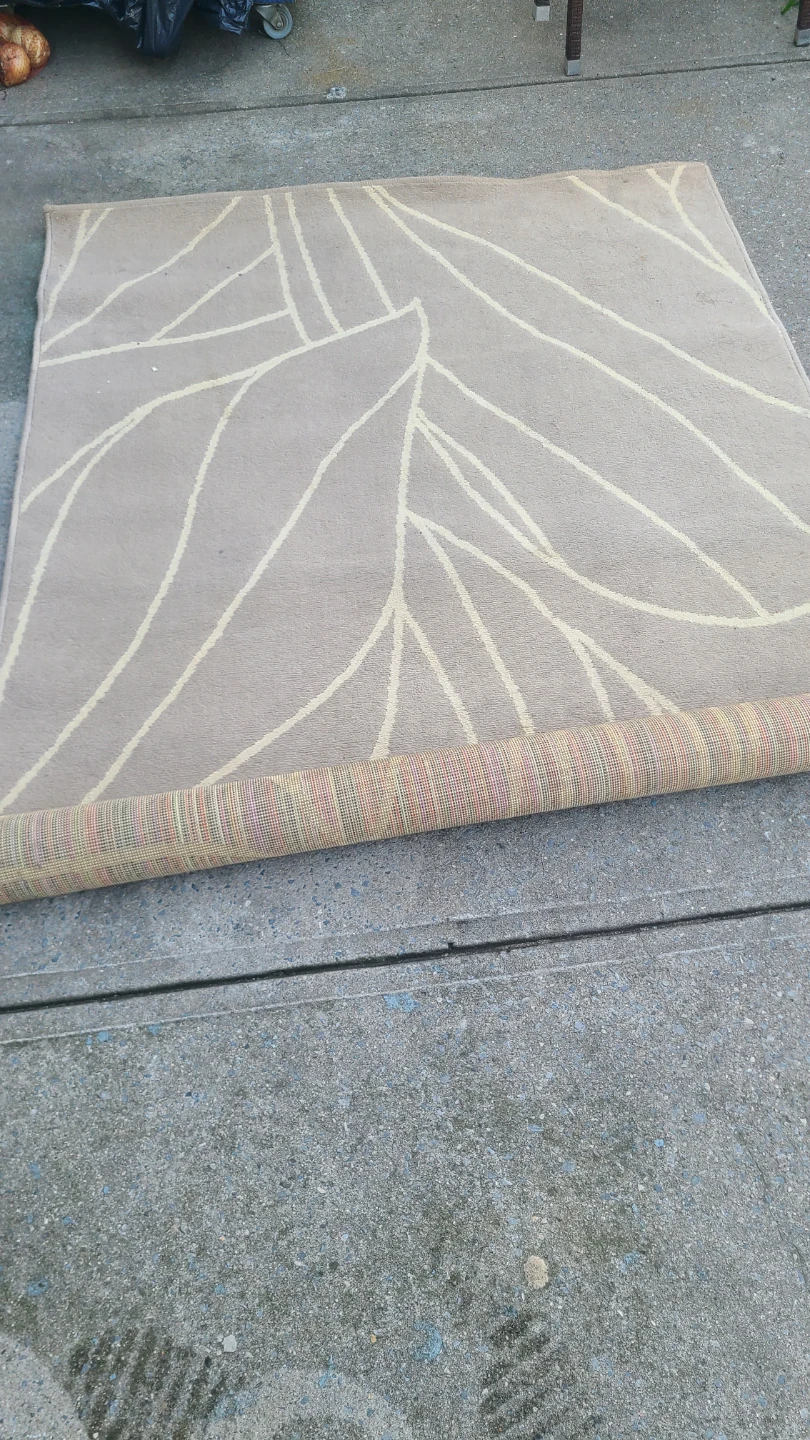 Area Rug with Leaf Design