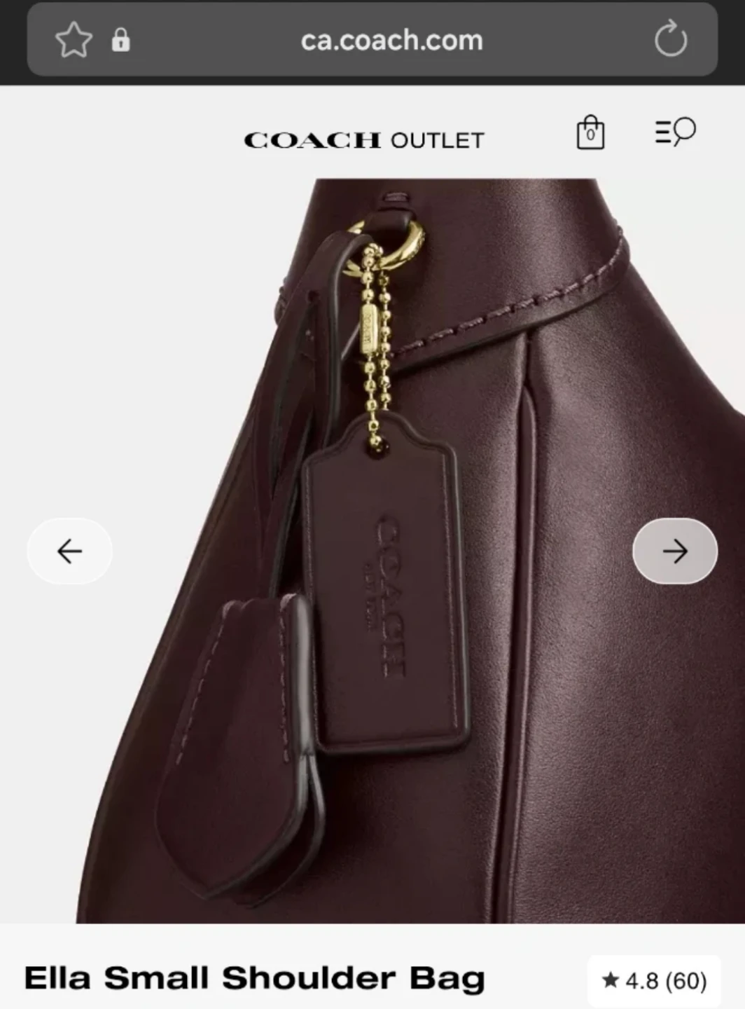 Coach Outlet Ella Small Shoulder Bag - Gold/Espresso - photo 3
