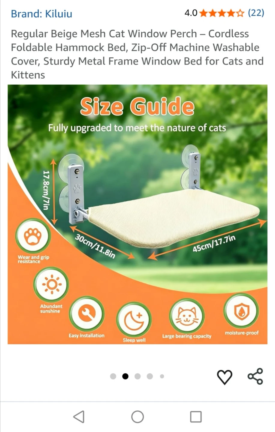 cat hammock never used