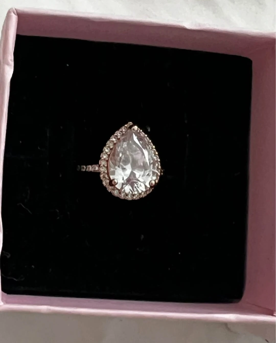 Size 4.5 -Pandora Pear Shaped Ring