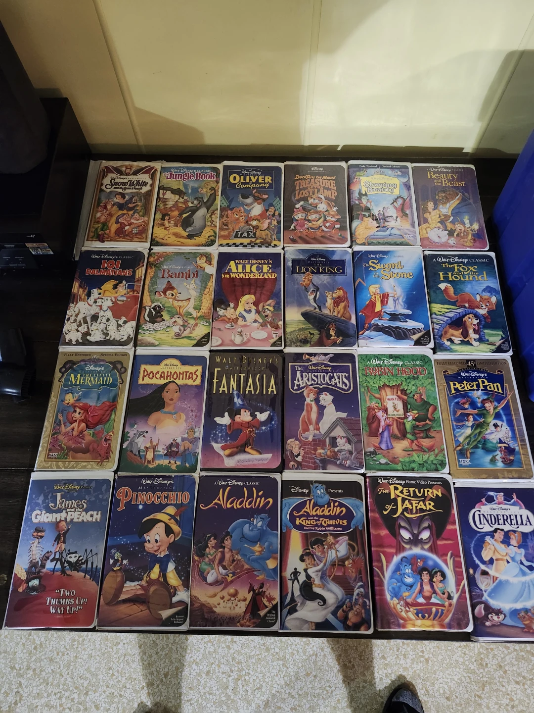 Collection of Disney Classic VHS Tapes