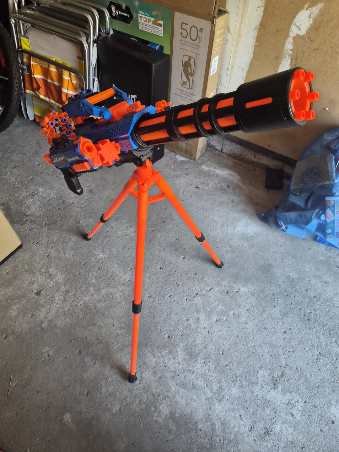 X-Shot Gatling Gun Blaster Toy with Tripod