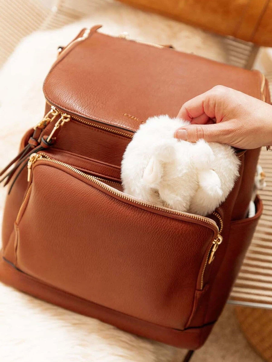 Posh Peanut Diaper Bag Backpack - Brown Faux Leather - photo 5
