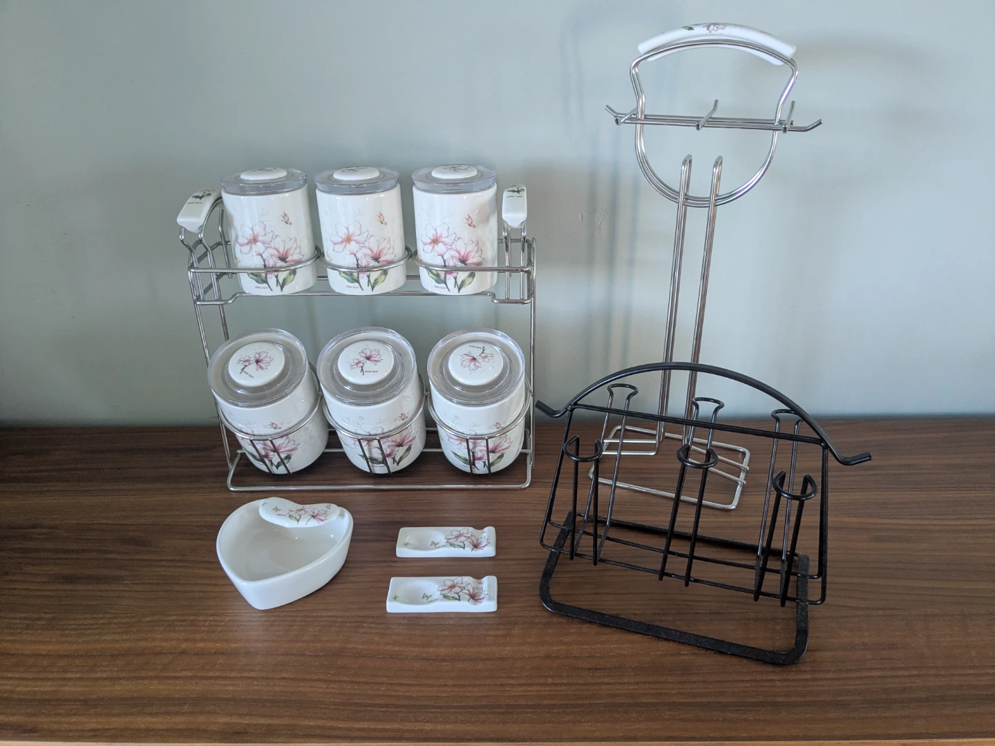 Ceramic Spice Jar Set with Rack...etc
