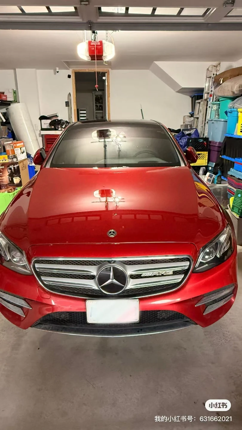 2019 Red Mercedes-Benz E300 AMG 4MATIC Sedan