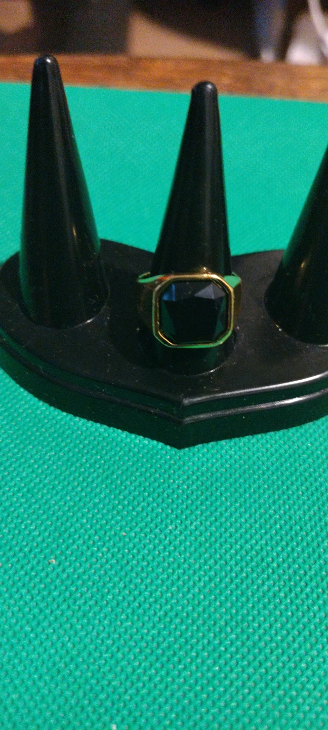 Men's Gold Tone Onyx Ring - photo 2