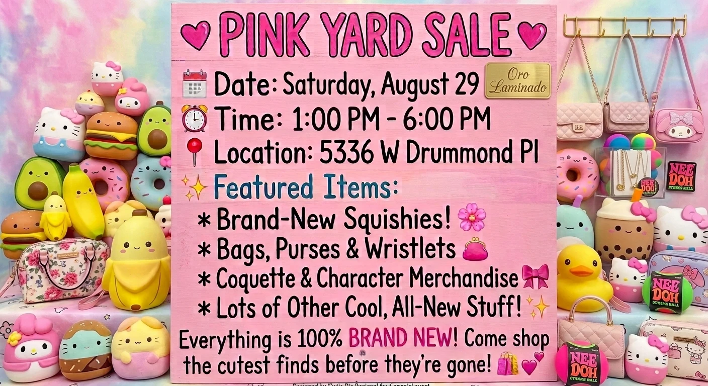 Pink Yard Sale - Squishies, Bags, Purses & Character Merchandise