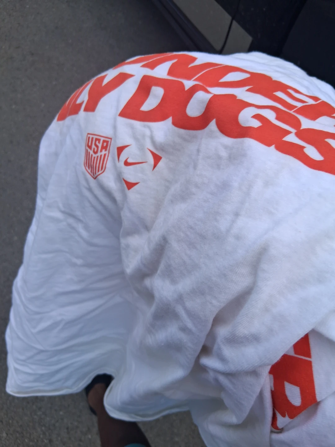 Nike t-shirt red and white