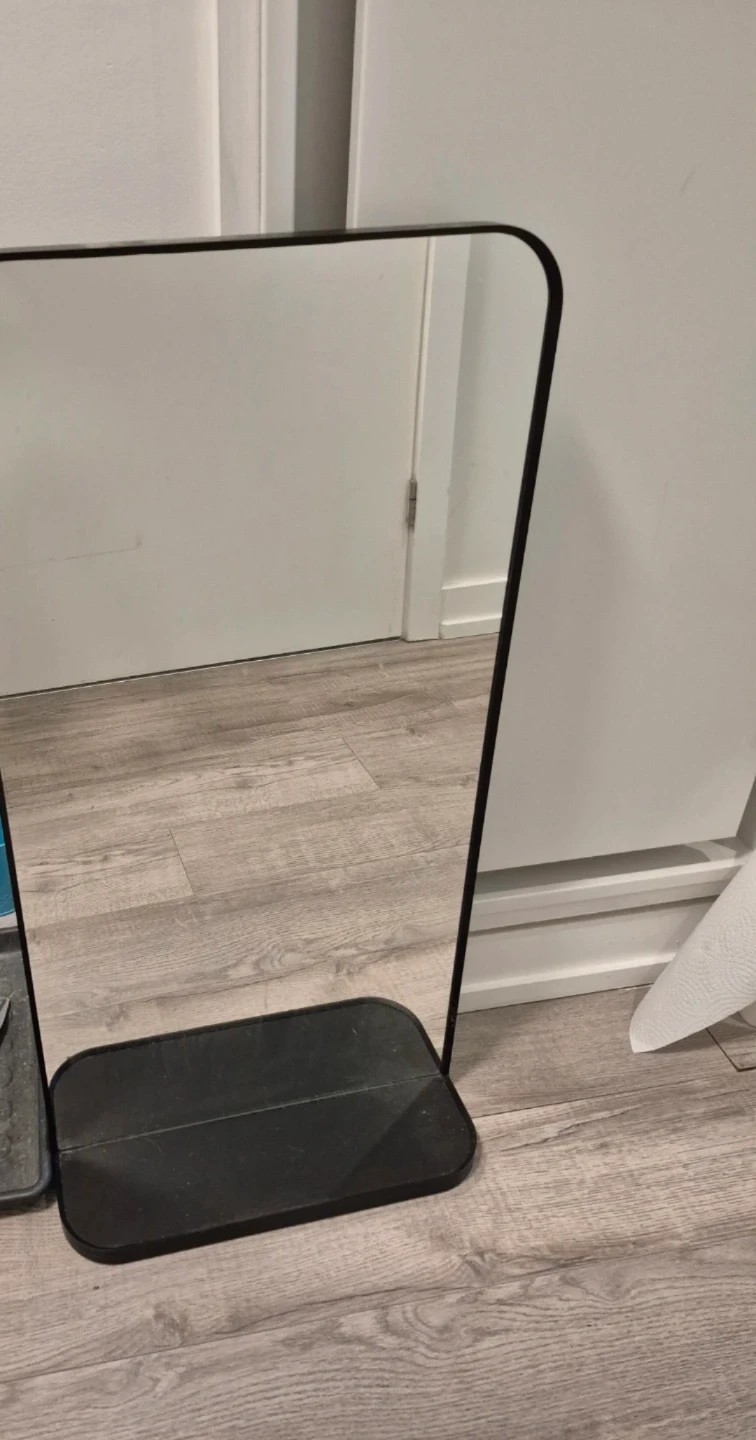 IKEA LINDBYN Mirror with Shelf Black - photo 2