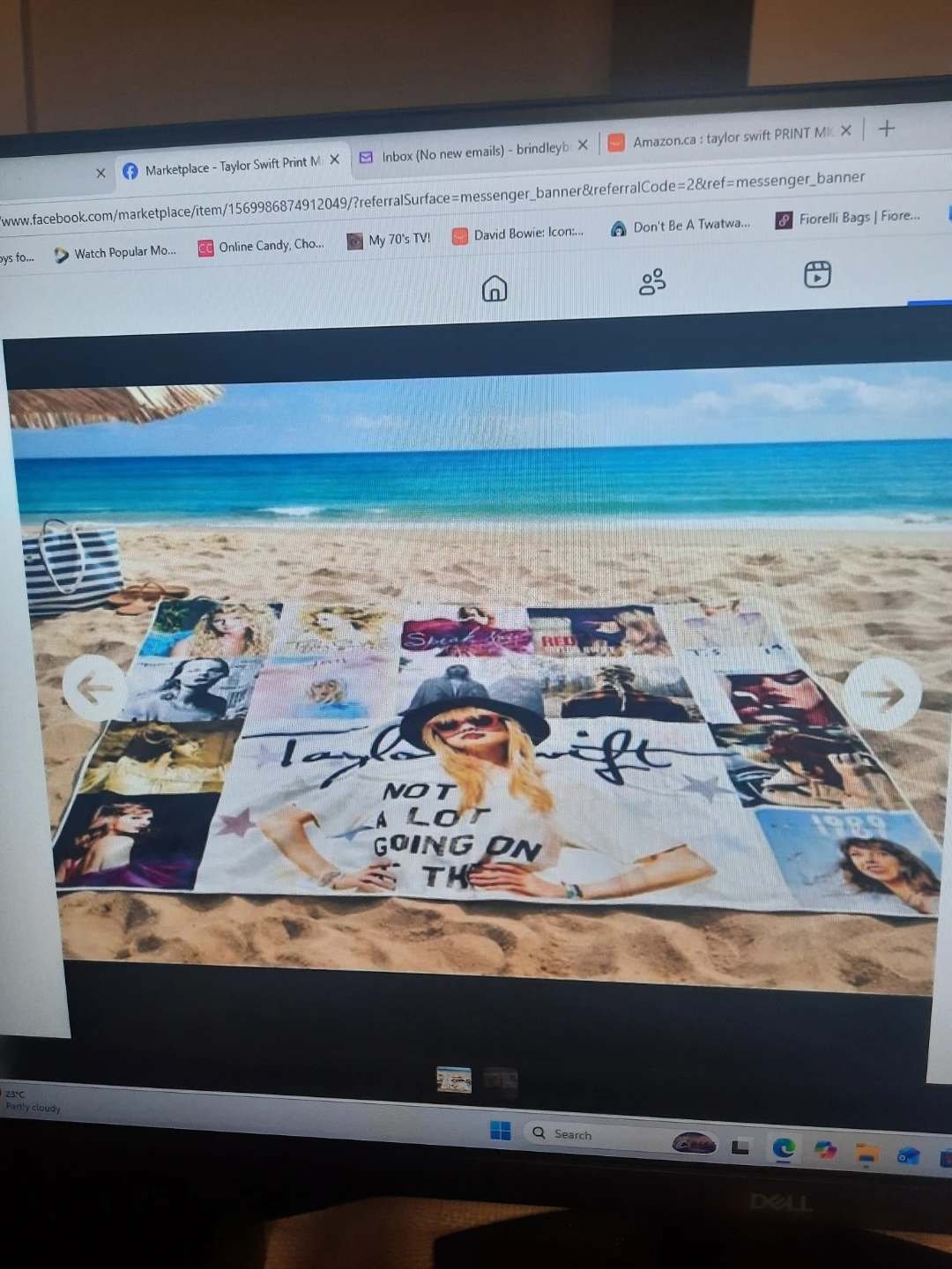 Taylor Swift "Not a Lot Going On Right Now" Beach Towel