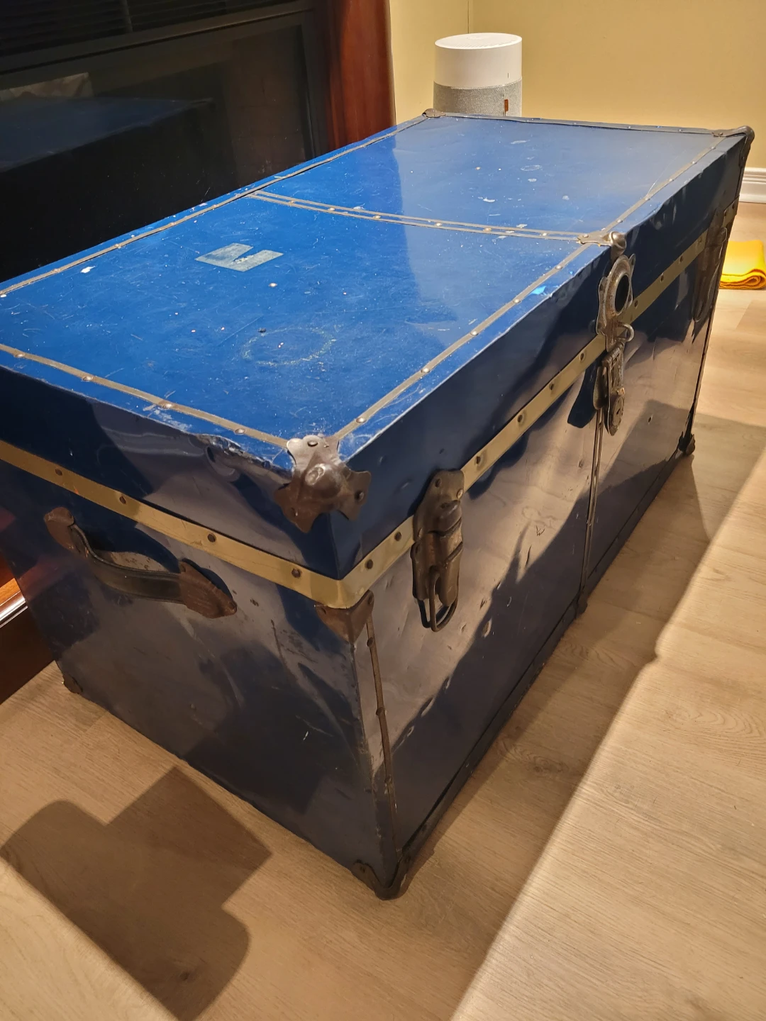 Vintage Blue Travel Trunk