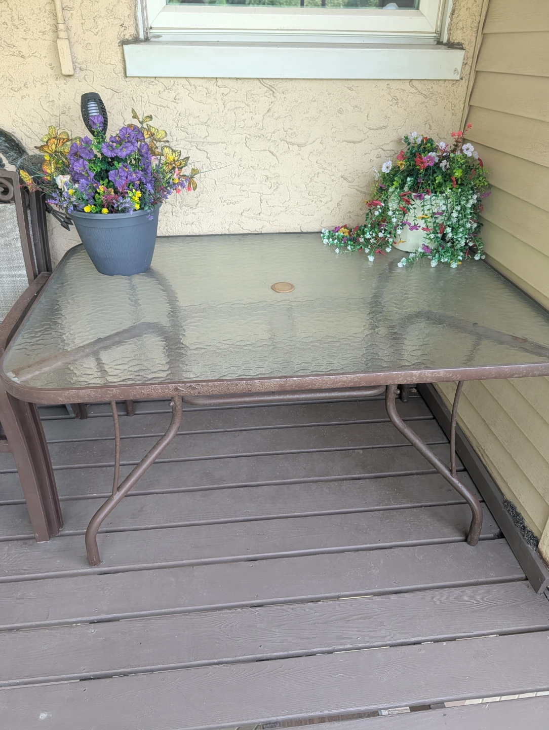 Glass Top Patio Table and Chair Set - photo 2