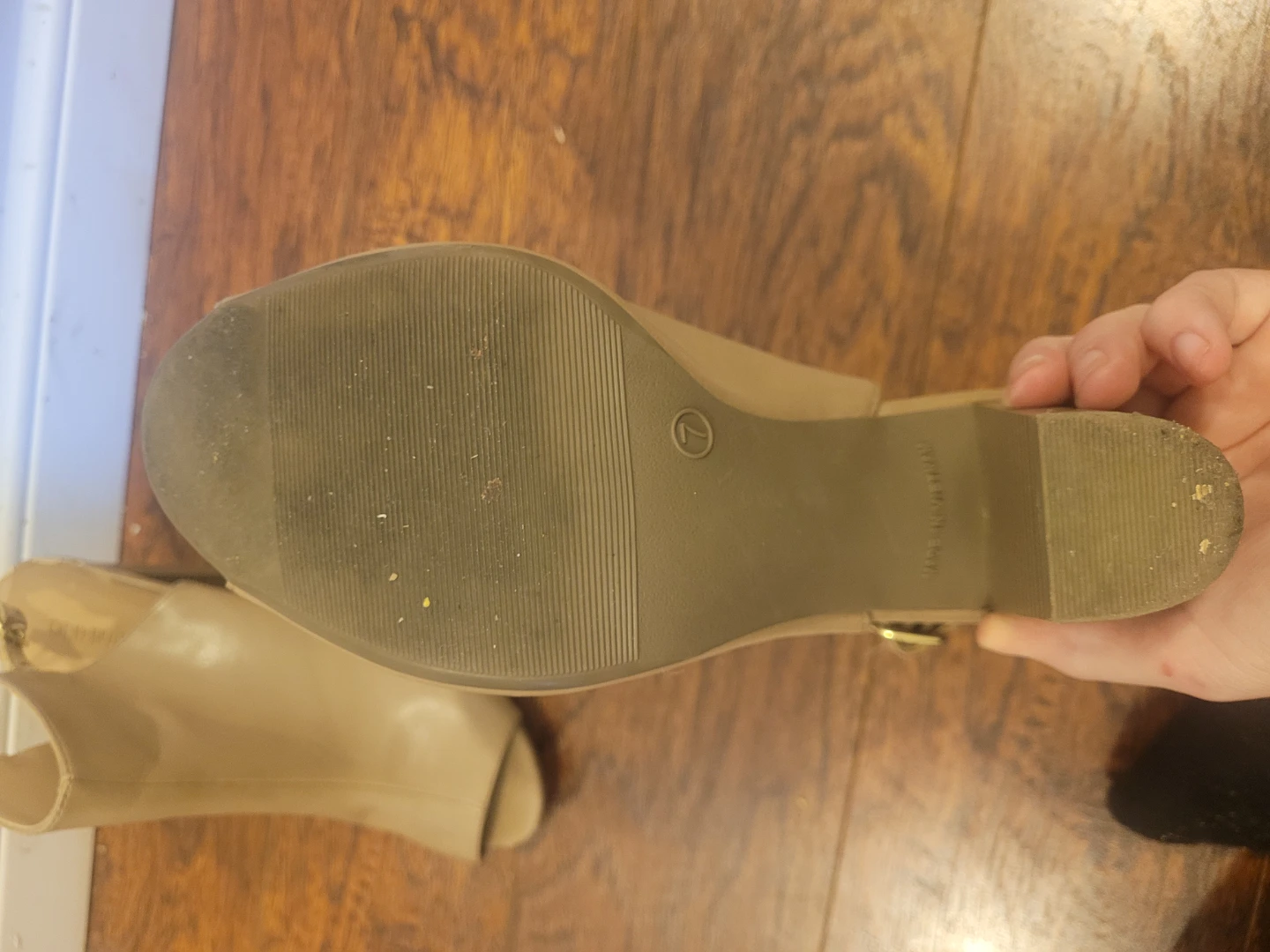 Old Navy Peep Toe Heeled Booties Size 7 - photo 5