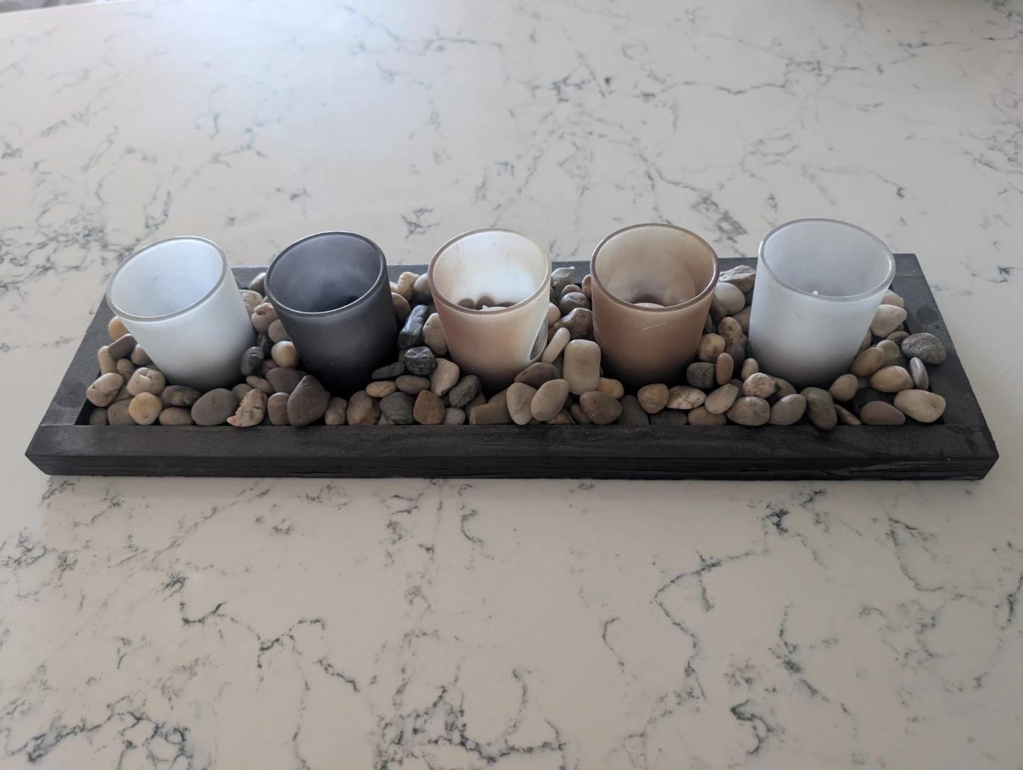 Decorative 5-Candle Holder with Stones - photo 2