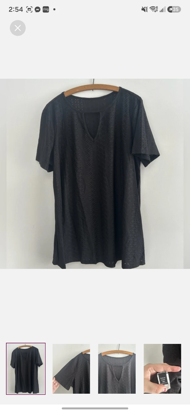 Shein Curvy Black Mesh Top 2XL - photo 4