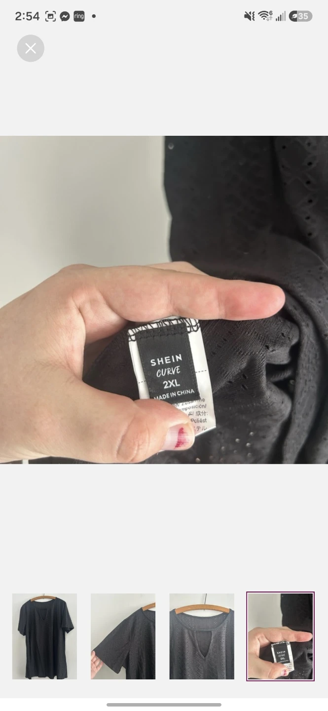 Shein Curvy Black Mesh Top 2XL - photo 5