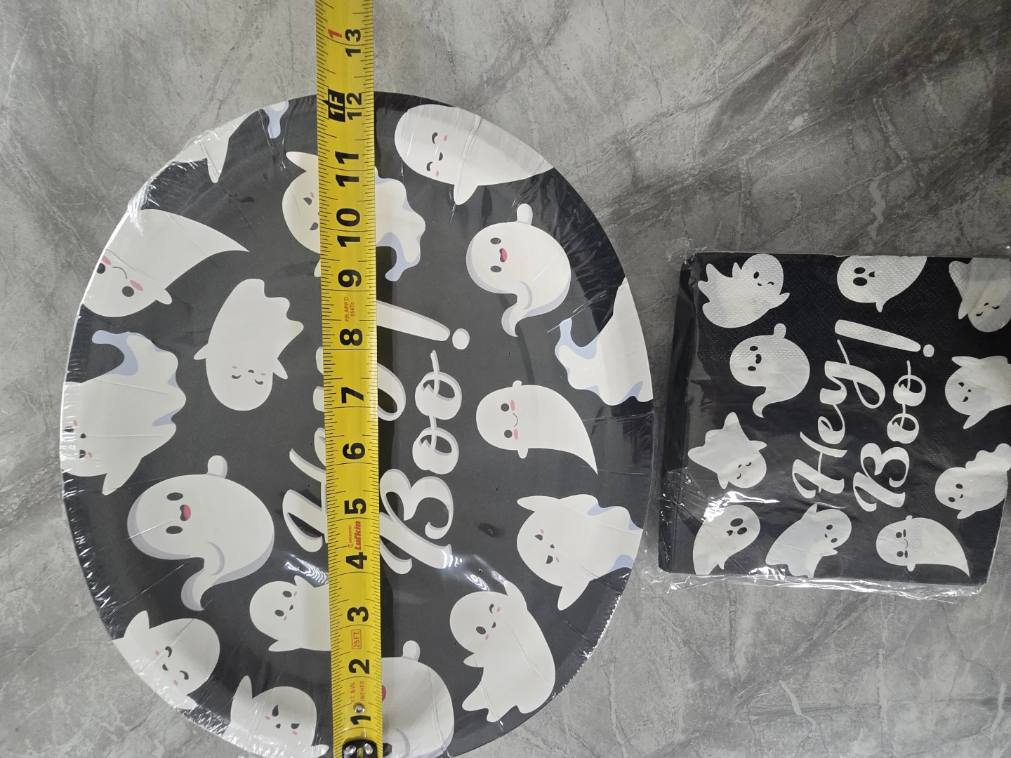 Halloween Ghost 12" Paper Plates + Napkins - photo 2