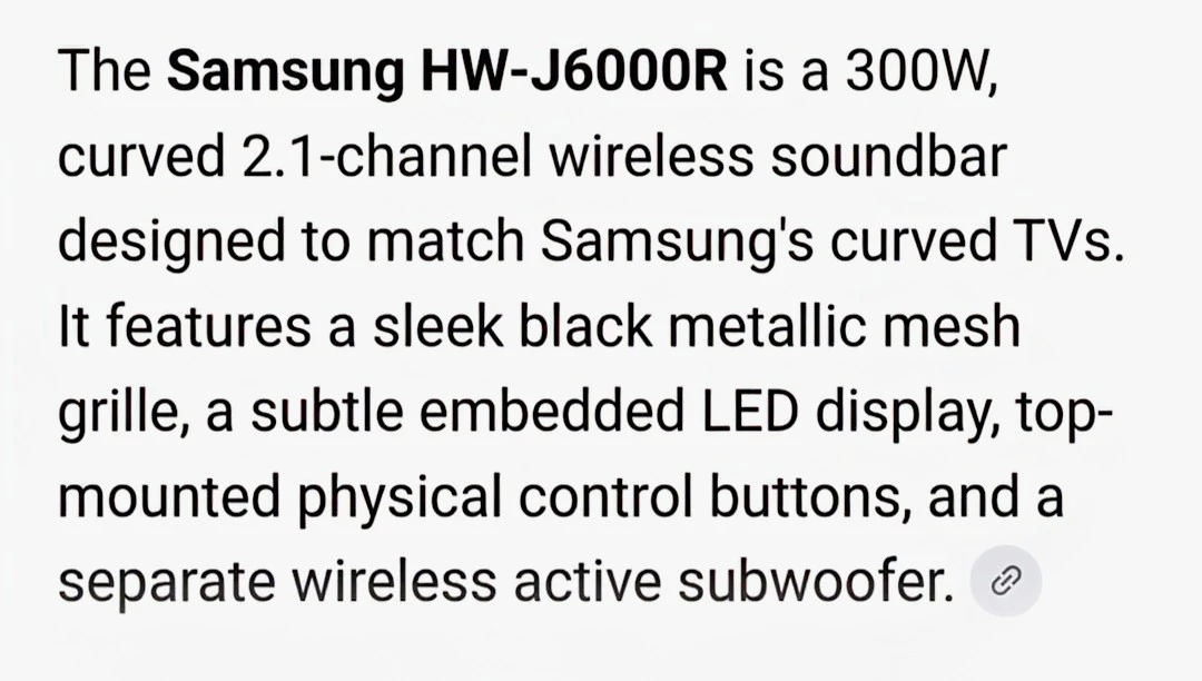 Samsung HW-J6000R 300W  Wireless Soundbar with Subwoofer - photo 3
