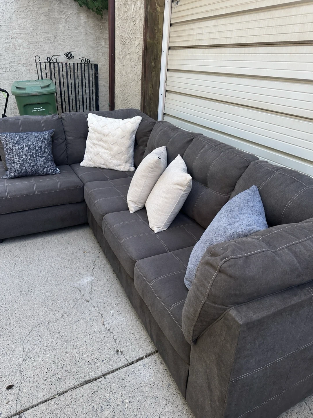 Ashley Furniture Pitkin Sectional – Slate Grey