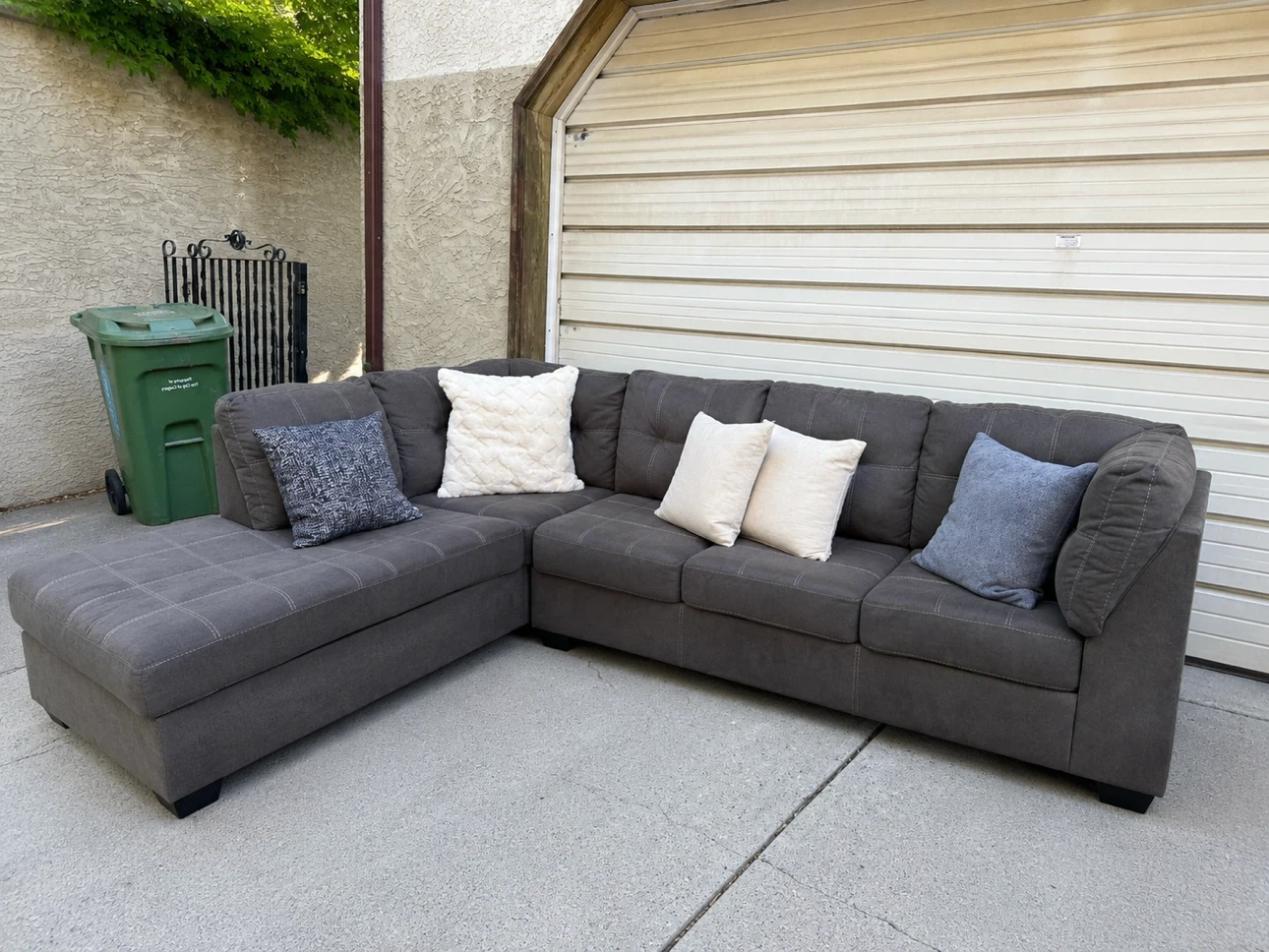 Ashley Furniture Pitkin Sectional – Slate Grey - photo 5
