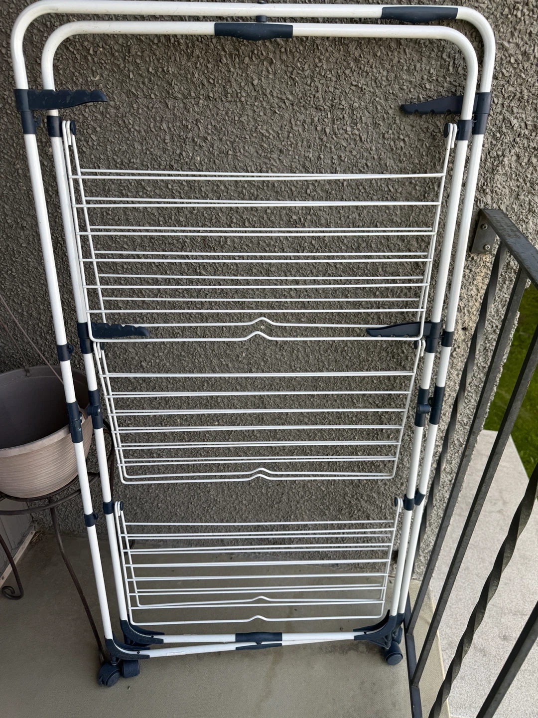 3-Tier Foldable Laundry Clothes Drying Rack on Wheels - photo 2