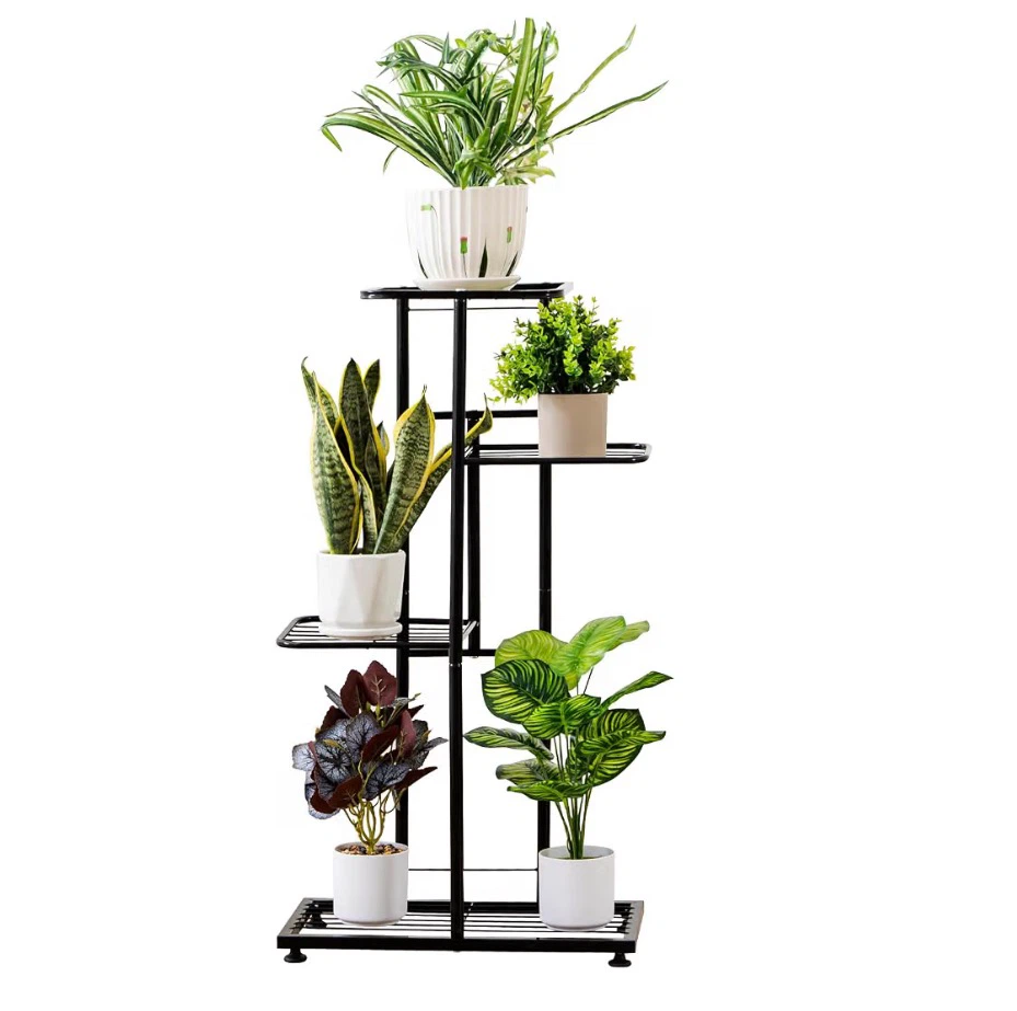 Multi-Tier Black Metal Plant Stand Display Holder - photo 2